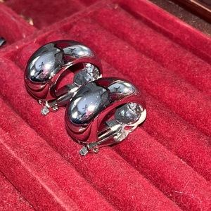 Silver clip on earrings